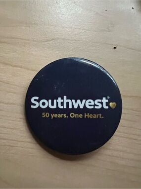 Southwest 50 Years One Heart Navy Promotional Pin
